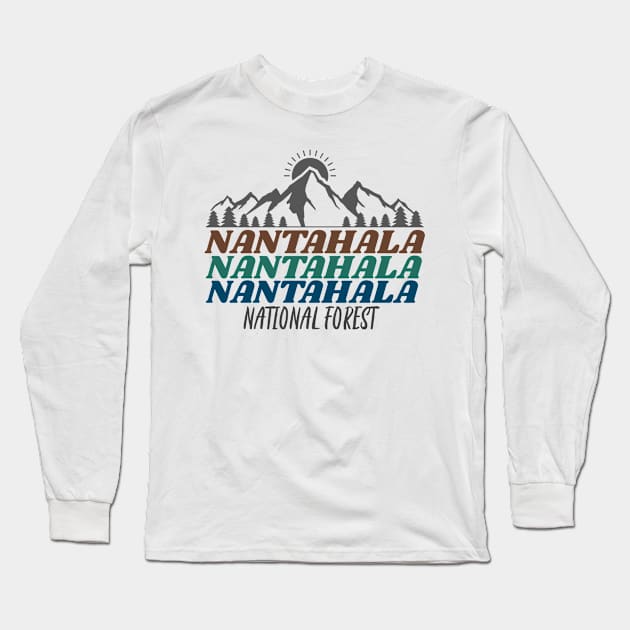 Nantahala National Forest Long Sleeve T-Shirt by Mountain Morning Graphics